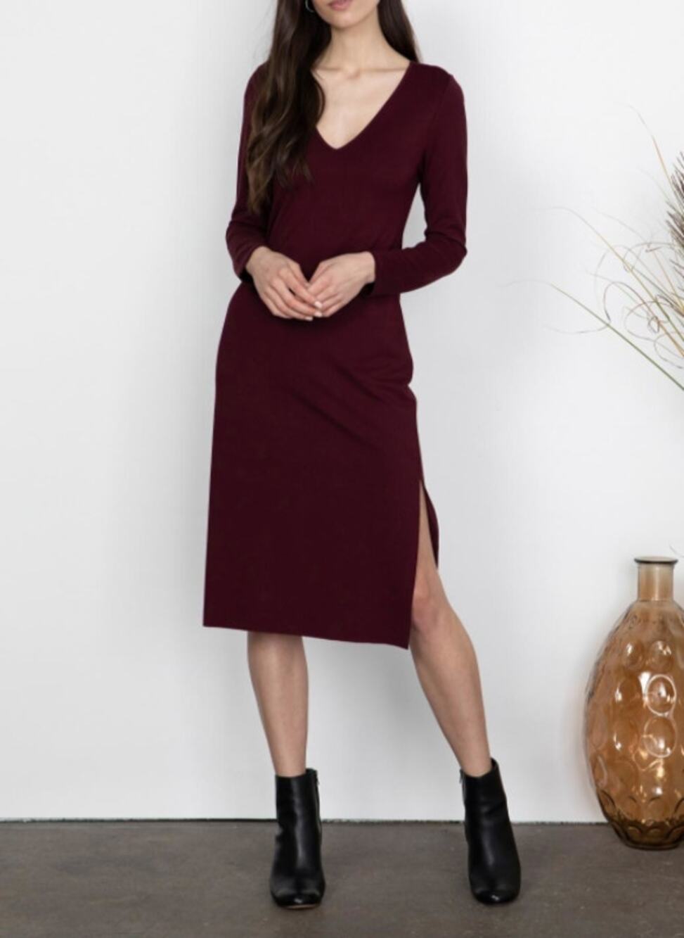 NWT Gentle Fawn Long Sleeve Midi Bodycon Dress // S